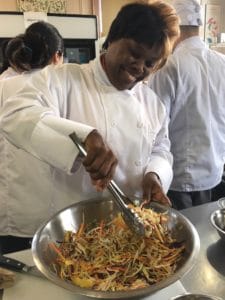 Cooking with crickets at Liaison College