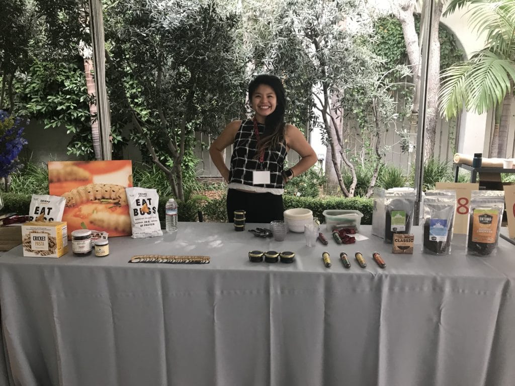 Entomo Farms edible insect products on the table at LA and SF Specialty