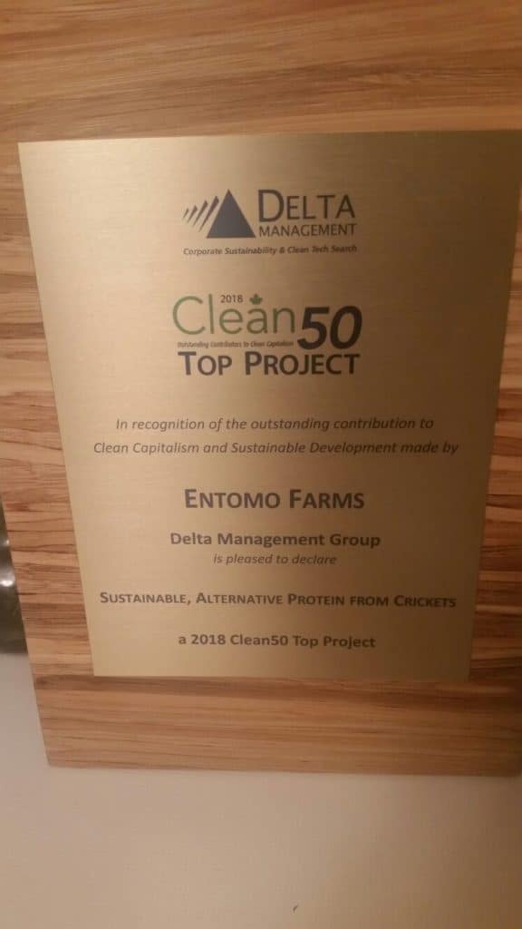 Entomo Farms wins an award for Sustainable Development