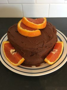 chocolate orange cake made with cricket powder